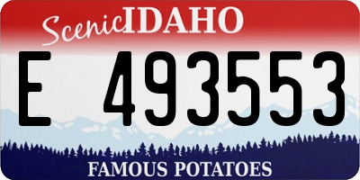 ID license plate E493553