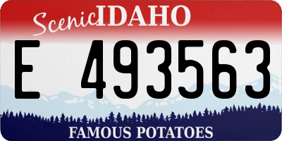 ID license plate E493563