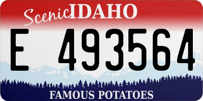 ID license plate E493564