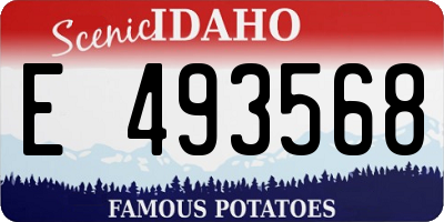 ID license plate E493568