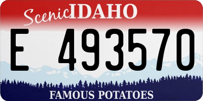 ID license plate E493570