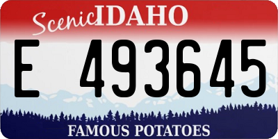 ID license plate E493645