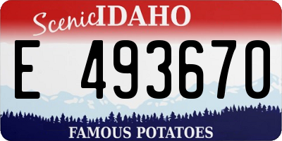 ID license plate E493670