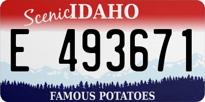 ID license plate E493671