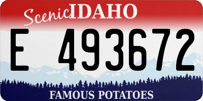 ID license plate E493672