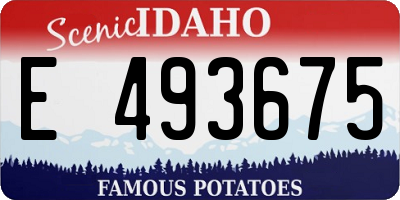 ID license plate E493675