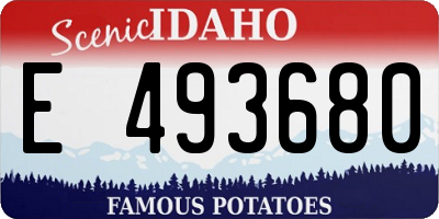 ID license plate E493680