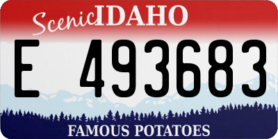 ID license plate E493683