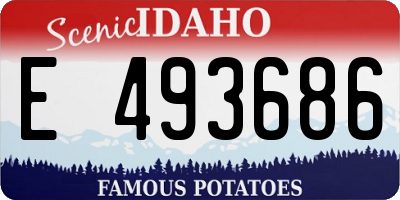 ID license plate E493686