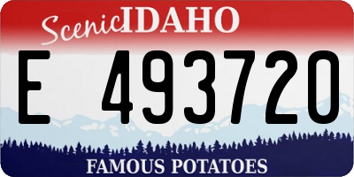 ID license plate E493720