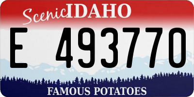 ID license plate E493770