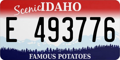 ID license plate E493776