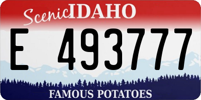 ID license plate E493777