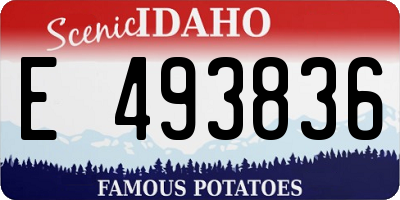 ID license plate E493836