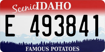 ID license plate E493841