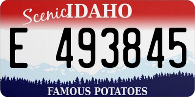 ID license plate E493845