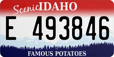 ID license plate E493846