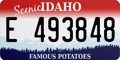 ID license plate E493848