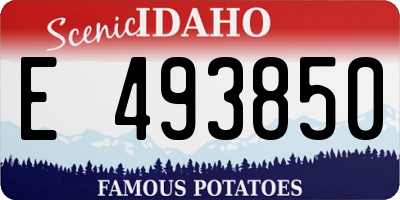 ID license plate E493850
