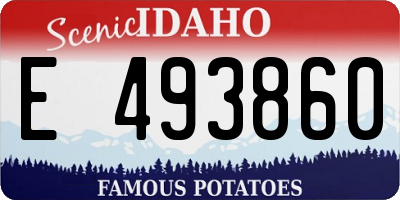ID license plate E493860