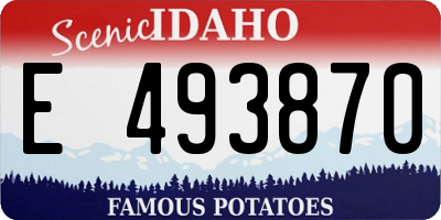 ID license plate E493870