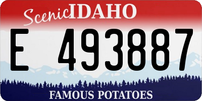 ID license plate E493887
