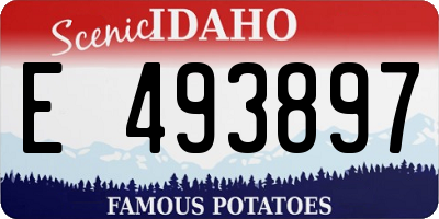ID license plate E493897