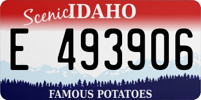 ID license plate E493906