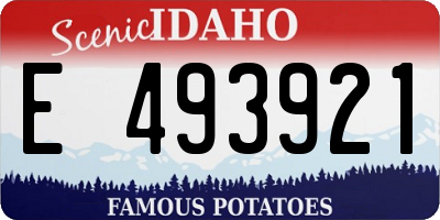 ID license plate E493921