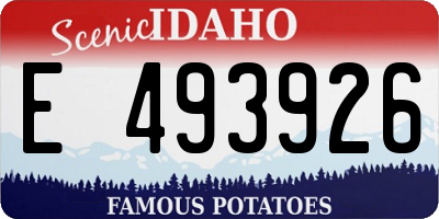 ID license plate E493926