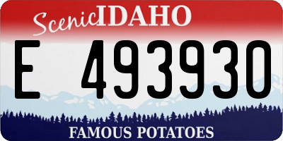 ID license plate E493930