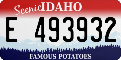 ID license plate E493932