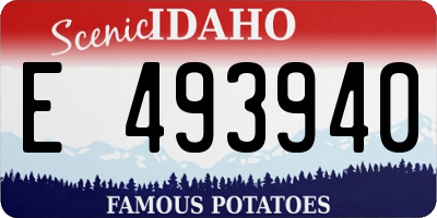 ID license plate E493940