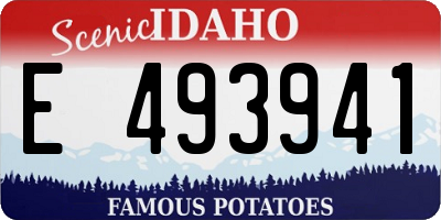 ID license plate E493941