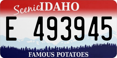 ID license plate E493945