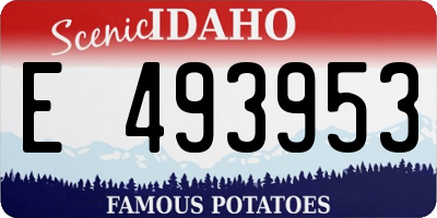 ID license plate E493953