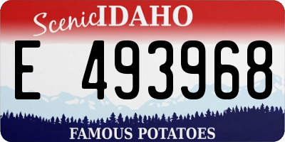 ID license plate E493968