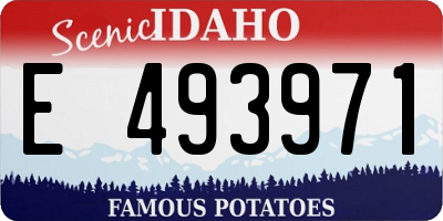 ID license plate E493971