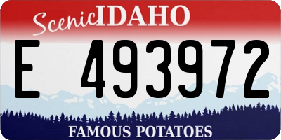 ID license plate E493972