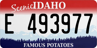 ID license plate E493977