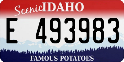 ID license plate E493983