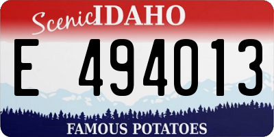 ID license plate E494013
