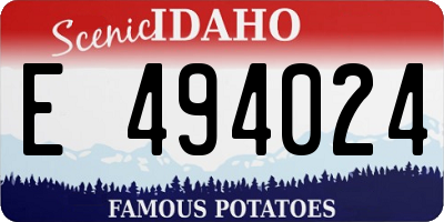 ID license plate E494024