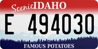 ID license plate E494030