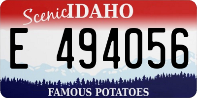 ID license plate E494056
