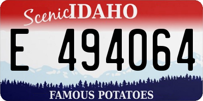 ID license plate E494064
