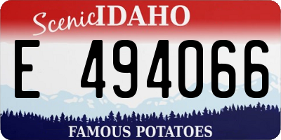 ID license plate E494066
