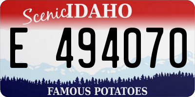 ID license plate E494070