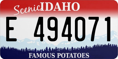 ID license plate E494071