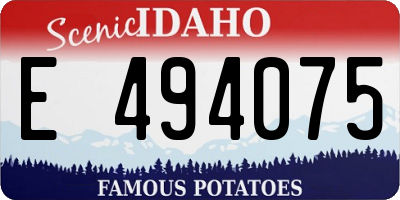 ID license plate E494075